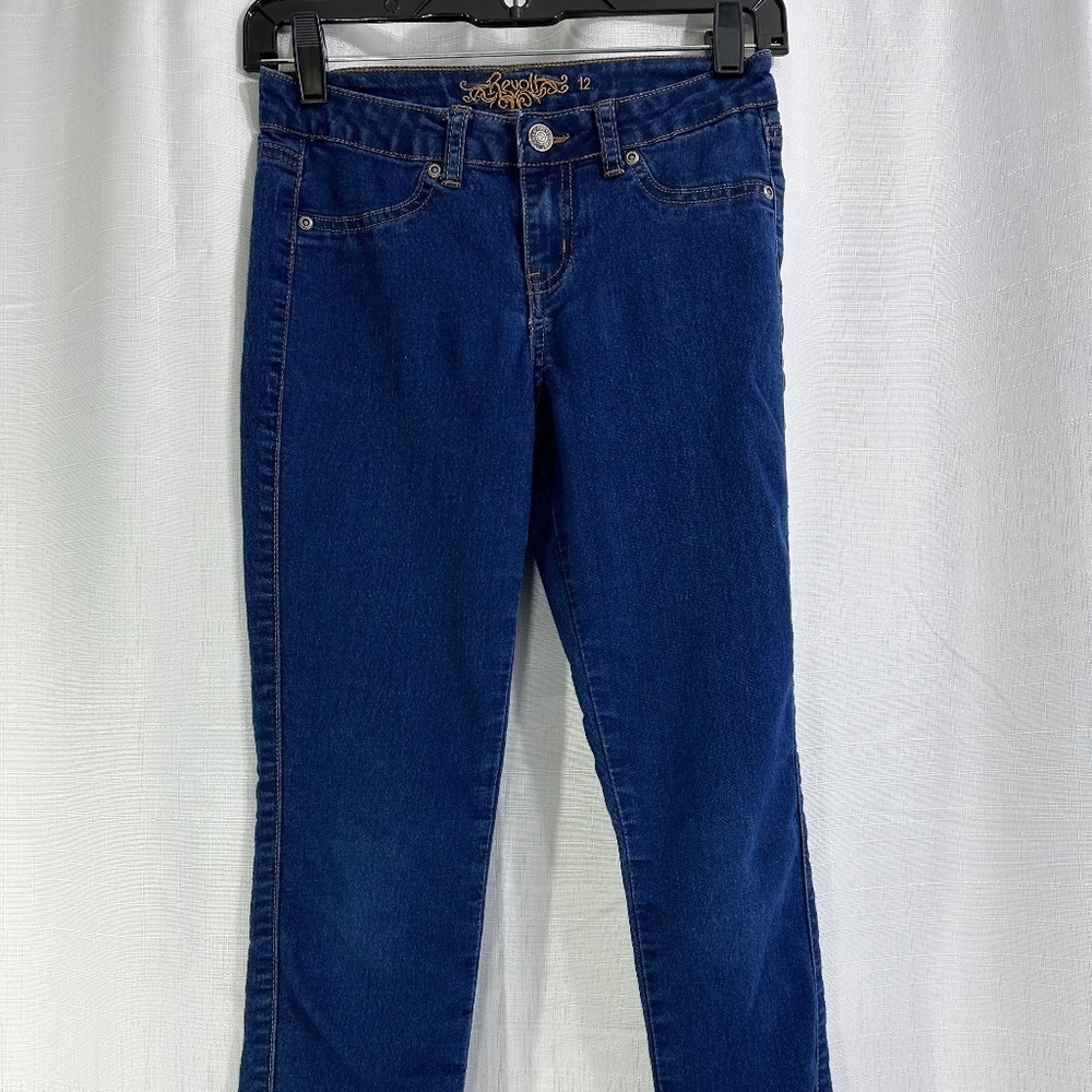 Revolt Blue Stretchy Skinny Girl's Jegging Jeans Size 12 EUC.